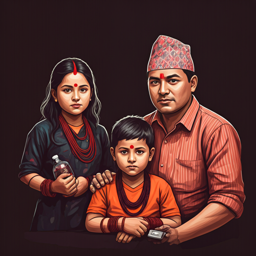 Nepali family portrait
